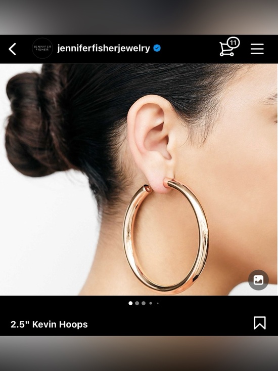 Jennifer Fisher Jewelry - Jennifer Fisher KEVIN hoops 2.5 inches in ROSE GOLD; like new